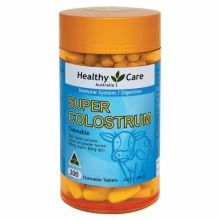 Healthy Care Super Colostrum 澳世康 牛初乳 咀嚼片 富含 免疫球蛋白 儿童 青少年 钙片200粒 澳洲进口 澳洲代购 澳洲直邮