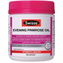 Swisse Evening Primrose 斯维诗 月见草油胶囊 200粒/瓶 缓解女性月经期生理不适 海外进口 澳洲代购 澳洲直邮