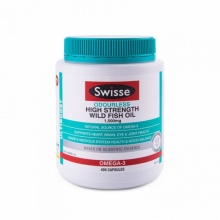 Swisse High Strength Wild Fish 新包装 斯维诗 无腥 高浓度 深海鱼油 胶囊 1500mg 400粒/瓶 欧米伽3 中老年鱼油 守护心脑 澳洲代购 澳洲进口 澳洲直邮