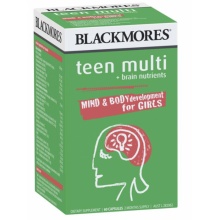 澳洲代购直邮 新包装 澳洲 澳佳宝 (Blackmores) teen multi+ Brain Nutrients for Girls 青少年 复合维生素 60粒 女孩