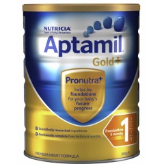 澳洲代购直邮NK1 Aptamil Gold+ 爱他美 新版 金装版婴儿奶粉 1段 0-6个月 900g（包邮）