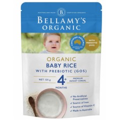 澳洲代购直邮新西兰Bellamy's 贝拉米有机高钙婴儿米粉 米糊 宝宝辅食 125g 4月+