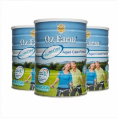 澳洲代购直邮新西兰Oz Farm中老年高钙无蔗糖牛奶粉900g 三罐装（包邮）