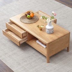 澳洲代购 实木三抽一隔茶几Australia purchasing solid wood tea table with three drawers and one partition