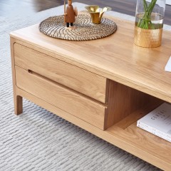 澳洲代购 实木三抽一隔茶几Australia purchasing solid wood tea table with three drawers and one partition