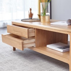 澳洲代购 实木三抽一隔茶几Australia purchasing solid wood tea table with three drawers and one partition
