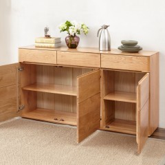 澳洲代购 实木三门餐边柜Australia purchasing solid wood three-door sideboard