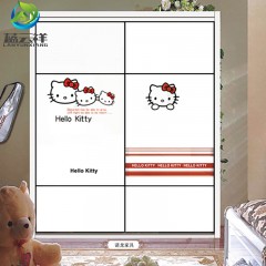 kt猫 特价衣柜门定做移门衣柜推拉门定制欧式3D彩绘雕刻软包实木衣橱门