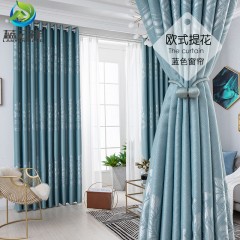 窗帘新款客厅简约现代卧室小窗短帘全遮光飘窗布料落地窗New curtain living room bedroom small window short curtain bay window French window