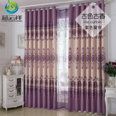 窗帘新款客厅简约现代卧室小窗短帘全遮光飘窗布料落地窗New curtain living room bedroom small window short curtain bay window French window