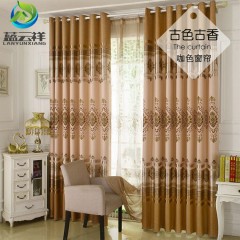 窗帘新款客厅简约现代卧室小窗短帘全遮光飘窗布料落地窗New curtain living room bedroom small window short curtain bay window French window