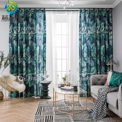 窗帘新款客厅简约现代卧室小窗短帘全遮光飘窗布料落地窗New curtain living room bedroom small window short curtain bay window French window