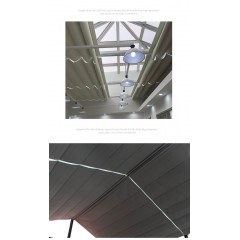 Sun room shading, heat insulation and cooling thickening track electric manual environmental protection ceiling curtain