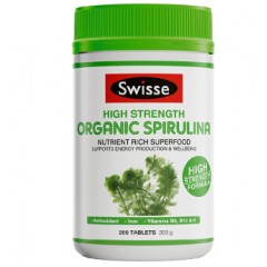 Swisse Organic Spirulina 新包装 斯维诗 有机螺旋藻 100片/瓶 含叶绿素 维生素 均衡营养 维持身体健康 澳洲进口 澳洲代购 澳洲直邮