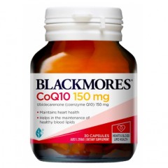 Blackmores CoQ10 新包装 澳佳宝 辅酶 Q10  心脏宝 护心宝  保护 心脑血管 健康 澳佳宝 辅酶 Q10 150mg30粒 澳洲进口 澳洲代购 直邮
