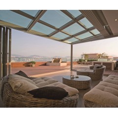 Customized terrace sun room glass canopy villa outdoor roof broken bridge aluminum