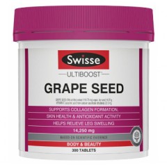 Swisse Grape seed 新包装 斯维诗 葡萄籽精华片 抗氧化 美白淡斑 植物萃取含原花青素胶囊 美容养颜 葡萄籽 搭胶原蛋白片 美容养颜 300粒 澳洲进口 澳洲代购 澳洲直邮