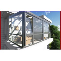 Customized aluminum alloy doors and windows sealed balcony terrace courtyard glass sun room