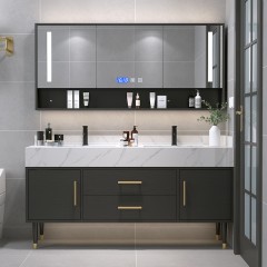 Slate double basin bathroom mirror cabinet combination bathroom vanity custom