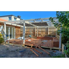 木结构遮阳棚  Wooden structure sunshade