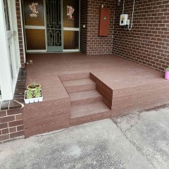 户外实木台阶  Outdoor solid wood steps