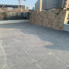 露台地砖铺设 Terrace floor tile laying