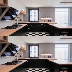 现代开放式厨房整体设计  Modern open kitchen overall design