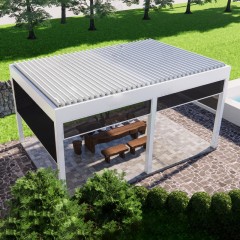 百叶顶铝合金凉亭  Aluminum pavilion with louvered roof