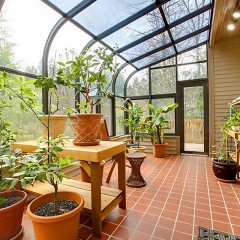 别墅露台电动顶阳光房  Villa terrace electric roof sunroom