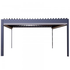 百叶顶铝合金凉棚 Aluminum pergola with louvered roof