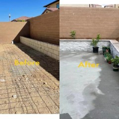 后院水泥地面  Backyard concrete floor