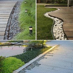 鹅卵石工程庭院园林装修造景 Pebble project courtyard garden decoration landscaping