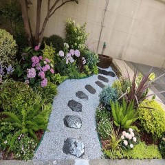 庭院花坛改造 Courtyard flower bed renovation