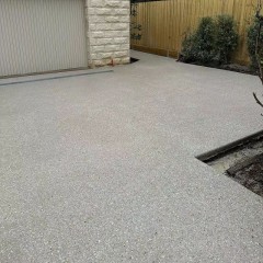 水洗石车道铺设 Washed stone driveway paving