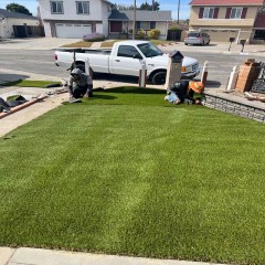 墨尔本花园改造前院真草铺设 Melbourne Gardens renovates front yard with real grass paving