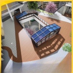 智能伸缩移动阳光房 Intelligent retractable mobile sunroom