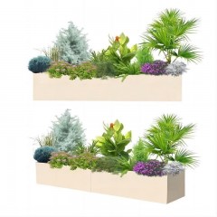 庭院设计花坛安装 Garden design flower bed installation