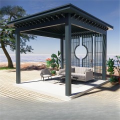 中式风格铝合金凉棚 Chinese style aluminum pergola