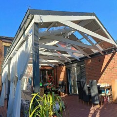 pc耐力板户外遮阳棚 Outdoor awning with pc resistant panel