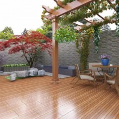 仿木纹地砖庭院地面瓷砖 Imitation wood grain floor tile patio floor tile