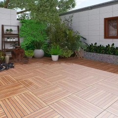 仿木纹地砖庭院地面瓷砖 Imitation wood grain floor tile patio floor tile