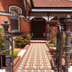 复古入户花园花砖设计 Vintage entry garden flower tile design