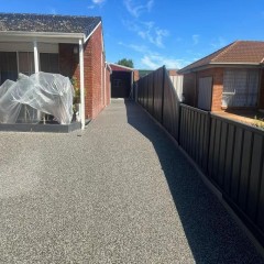 庭院免打理水洗石地面 No-care washed stone flooring for courtyard