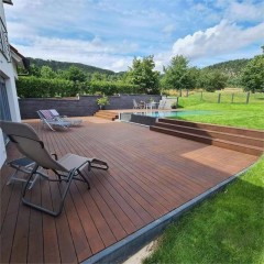 墨尔本泳池边地板、户外木地板安装 Melbourne poolside decking, outdoor timber decking installation