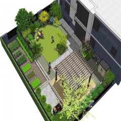 墨尔本庭院设计效果图别墅图纸院子露台花园布置园林景观施工图方案代做Melbourne courtyard design effect drawings villa drawings yard terrace garden layout la