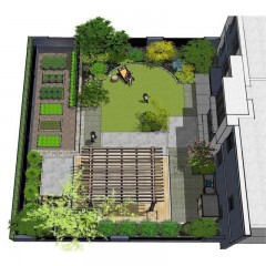 墨尔本庭院设计效果图别墅图纸院子露台花园布置园林景观施工图方案代做Melbourne courtyard design effect drawings villa drawings yard terrace garden layout la